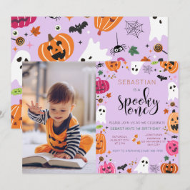 Convite Spooky One! Primeiro aniversario Girls Halloween