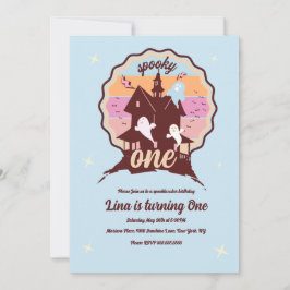 Convite Spooky, Primeiro Aniversário do Dia das Bruxas, Az