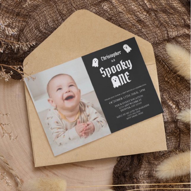 Convite Spooky Um primeiro aniversario (Criador carregado)