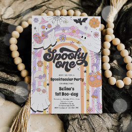 Convite Spooky, um primeiro aniversario do Halloween Groov