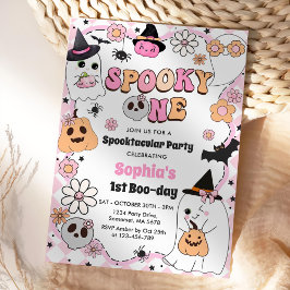 Convite Spooky, um primeiro aniversario do Halloween Groov