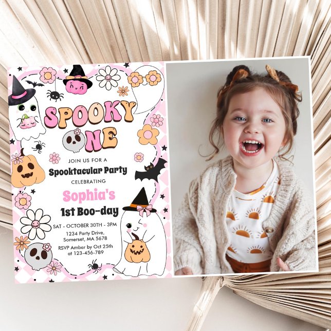 Convite Spooky, um primeiro aniversario do Halloween Groov (Criador carregado)