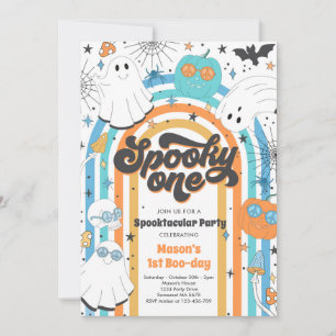 Convite Spooky, um primeiro aniversario do Halloween Groov