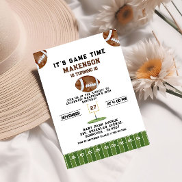 Convite Sport Football  Second Birthday 10th year Down