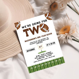 Convite Sport Football  Second Birthday 2nd year Down