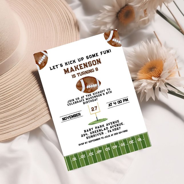 Convite Sport Football  Second Birthday 8th year Down (Criador carregado)