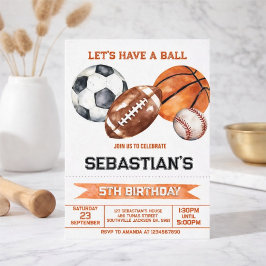 Convite Sports Birthday