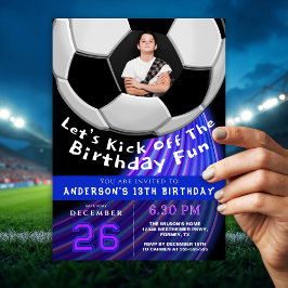 Convite Sporty Birthday Photo Invitation For Boys 