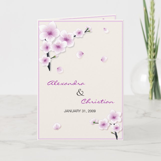Convite Spring Blossom Wedding Invitation Announcement (Frente)