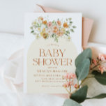 Convite Spring Boho Flowers Girl Baby Shower Invitation<br><div class="desc">Celebrate your baby arrival with this Boho Floral Baby Brunch invitation! The design is perfect for any baby shower,  and comes with matching labels to share the happy news. Wildflower Floral Baby Brunch</div>