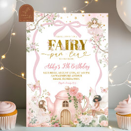 Convite Spring Coquette Enchanted Fairy Tea Party Birthday