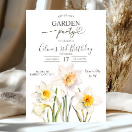 Convite Spring Daffodil Garden Birthday Party
