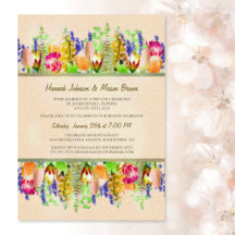 Spring Floral Just Married Wedding Celebration