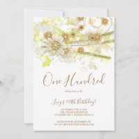 Spring Flower & Beads Decorative 100th Birthday