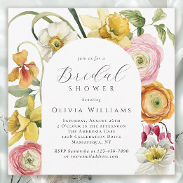 Convite Spring Garden Bright Floral Bridal Shower 