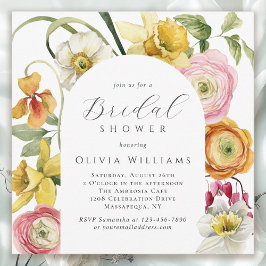 Convite Spring Garden Bright Floral Bridal Shower 
