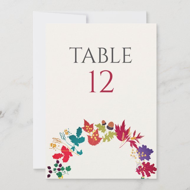 Convite Spring Mustard Meadow Flower Wedding Table Number (Frente)