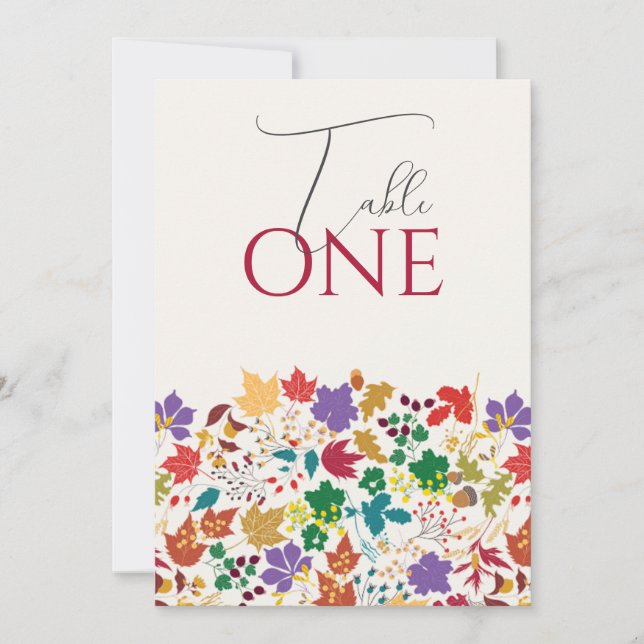 Convite Spring Mustard Meadow Flower Wedding Table Number (Frente)