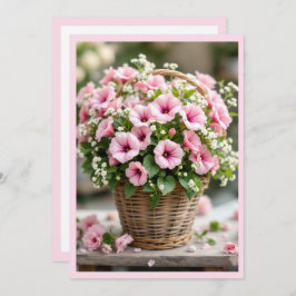 Convite Spring Petunias in Pink Personalize Party