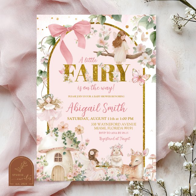 Convite Spring woodland fairy baby shower invitation (Criador carregado)