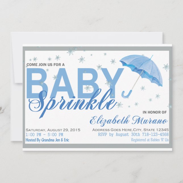 Convite Sprinkle Babyshower (Frente)