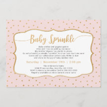 Sprinkle de bebê de cor personalizada com confetti