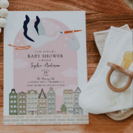 Convite Sprinkle de Entrega Especial do Chá de fraldas Sto