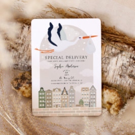 Convite Sprinkle de Entrega Especial do Chá de fraldas Sto