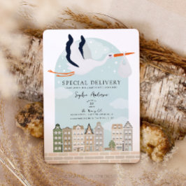 Convite Sprinkle de Entrega Especial do Chá de fraldas Sto