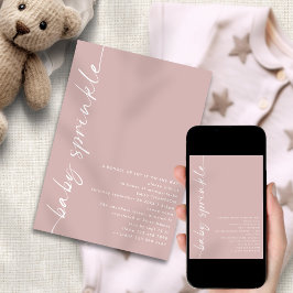 Convite Sprinkle do Chá de fraldas Dusty do Script Dusty