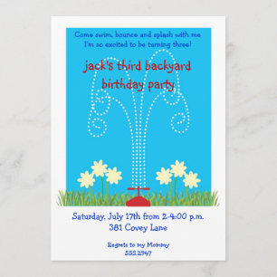 Convite Sprinkler Splash Bash