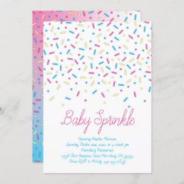 Convite Sprinkles Confetti Baby Sprinkle Chá