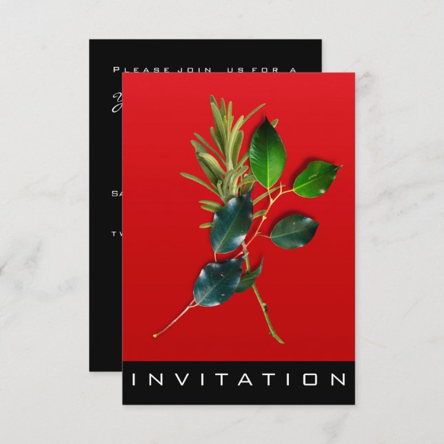 Convite Spy Italiano Chef Jantado House Red Wine Green (Frente/Verso)