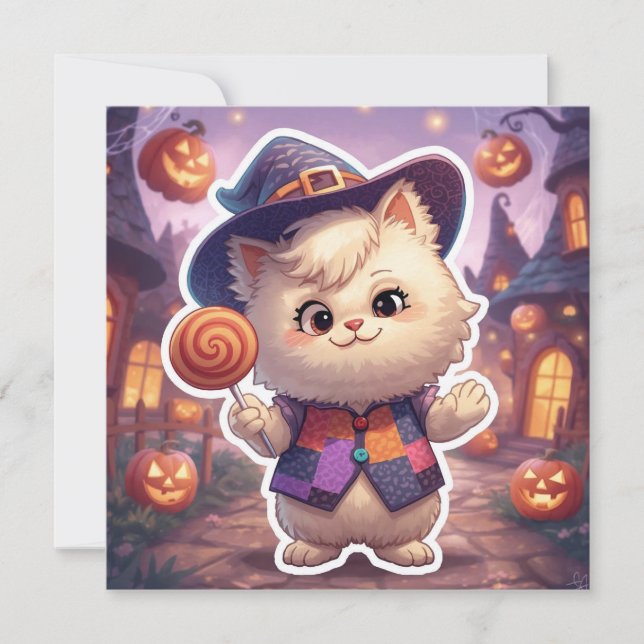 Convite Sr. Bluffy - O Cavaleiro do Halloween (Frente)