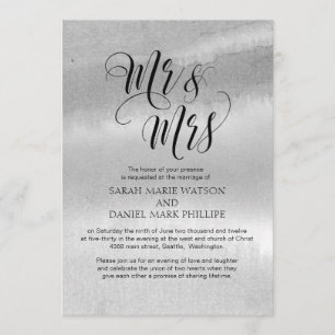 Convite Sr. do roteiro & Sra. elegantes Casamento