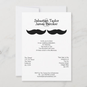 Convite Sr. e Sr. Mustache Wedding