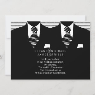 Convite Sr. e Sr. Suit e Tie Gay Wedding