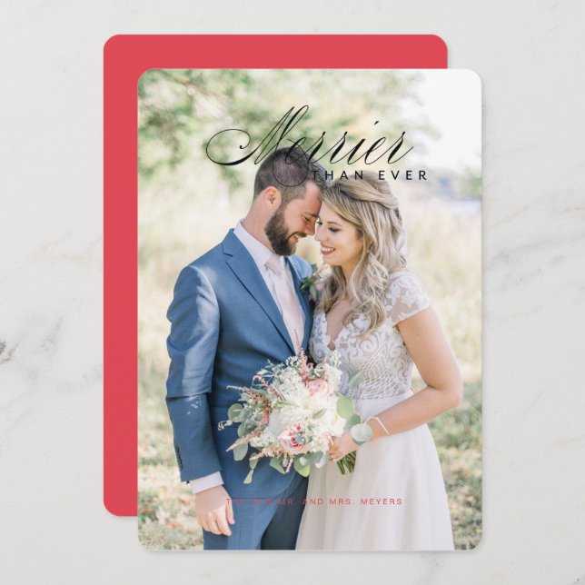 Convite Sr. e Sra. Recem casados Primeiro Natal Juntos (Frente/Verso)