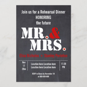 Convite Sr. janto de reersal do casamento da Sra. Typograf