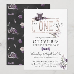 Convite Sr. Oneince Vintage Gentleman Royal Birthday