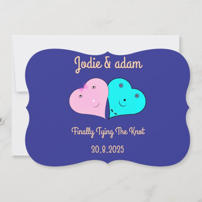 Convite sr & sra corações  (Frente)