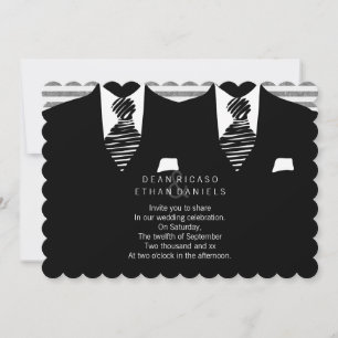 Convite Sr. Suit e Tie Gay Wedding