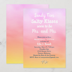 Convite Sra. O ensaio da Sra. Sandy Toes Janta o pôr do s