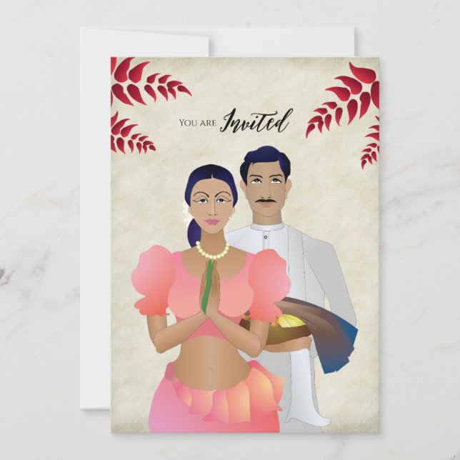 Convite Sri Lanka Sinhala Ano Novo (Frente)