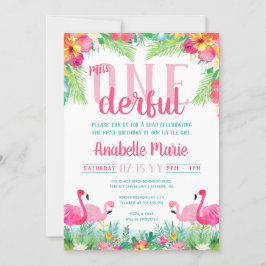 Convite Srta. ONEMaravilha Primeiro Aniversário Luau