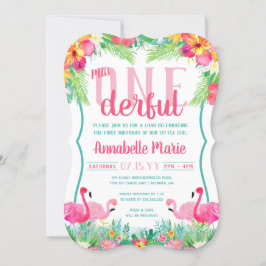 Convite Srta. ONEMaravilha Primeiro Aniversário Luau
