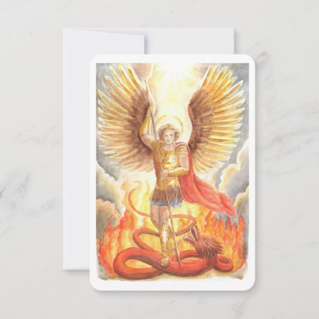 Convite St.Michael the Archangel Prayer Card (Frente)