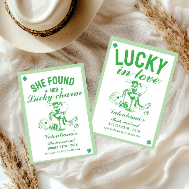 Convite St patrick ela encontrou seu uckycharm  despedida  (Criador carregado)