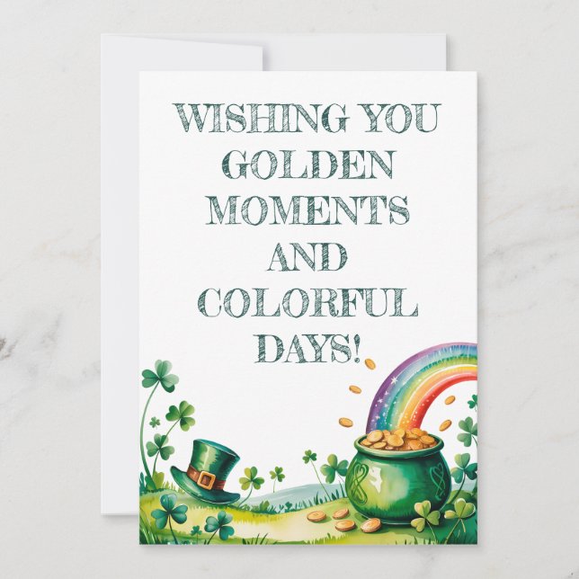Convite St. Patrick’s Day Watercolor Luck (Frente)