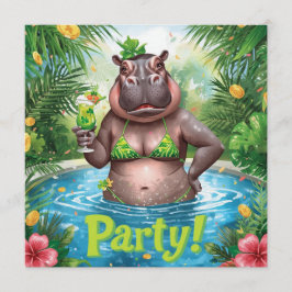 Convite St. Patrick’s Tropical Pool Party Invitation 